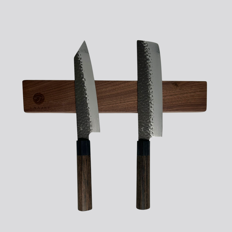 Magnetic wooden knife stand