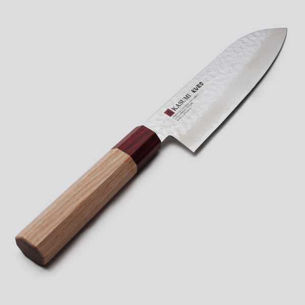 Kasumi Kuro SANTOKU DAMASCUS 165 mm (nature, red handle)